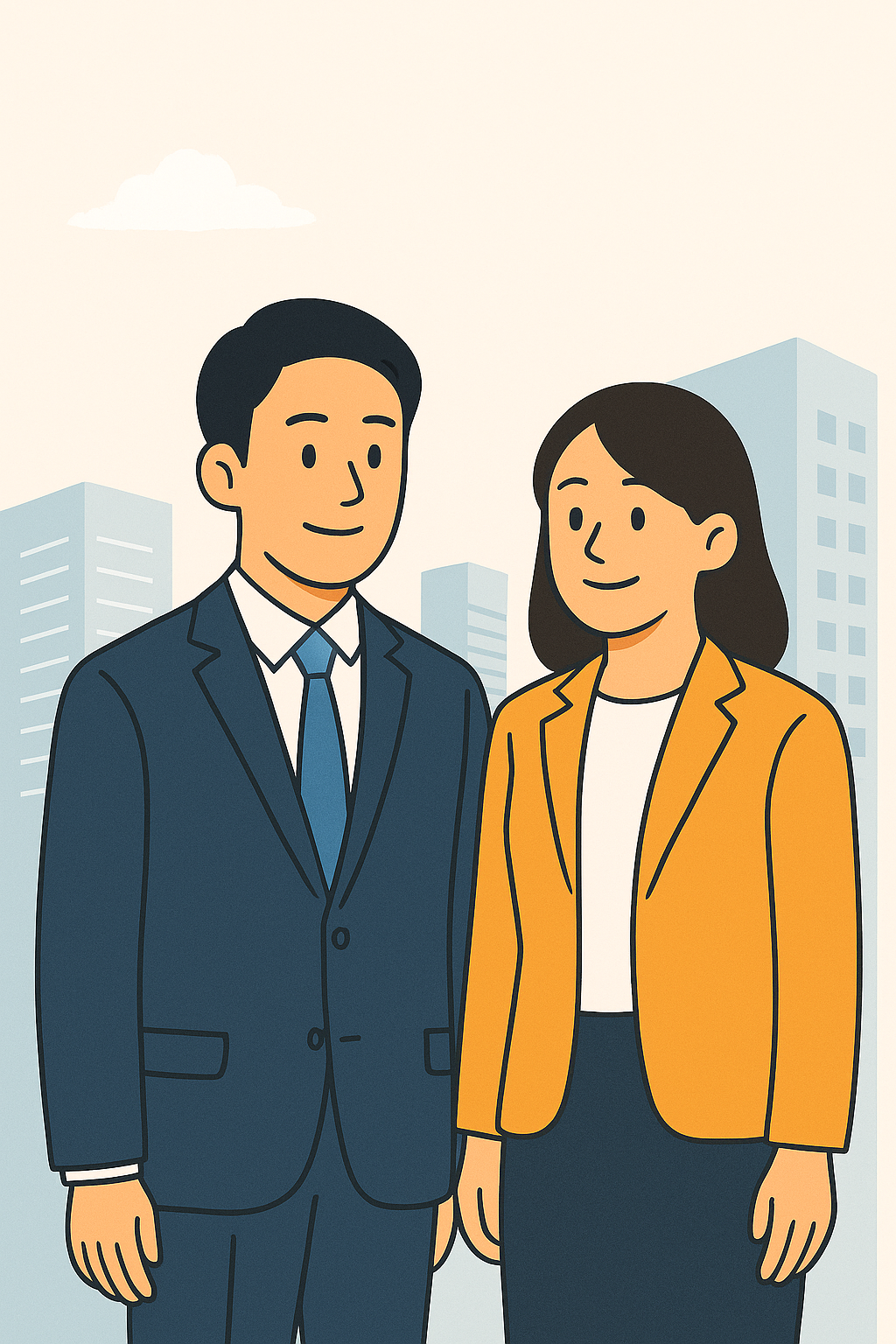 会社設立サポート：新しいスタートをイメージしたイラスト