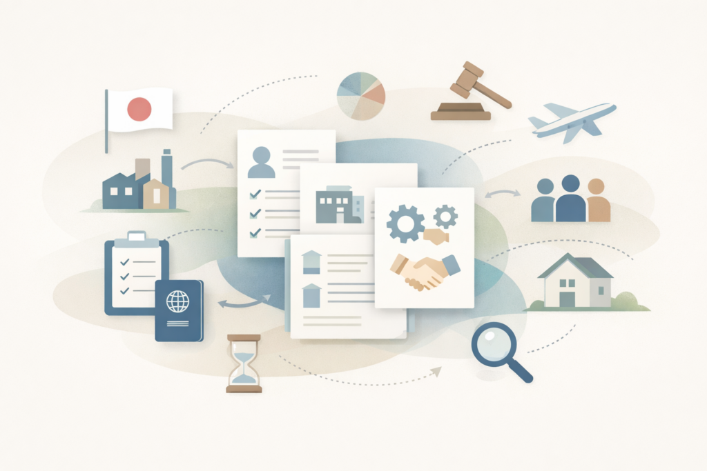 特定技能の制度全体像を整理したイメージ