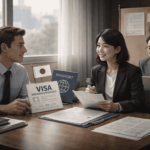 外国人を中途採用する際の就労ビザ判断を考えるイメージ