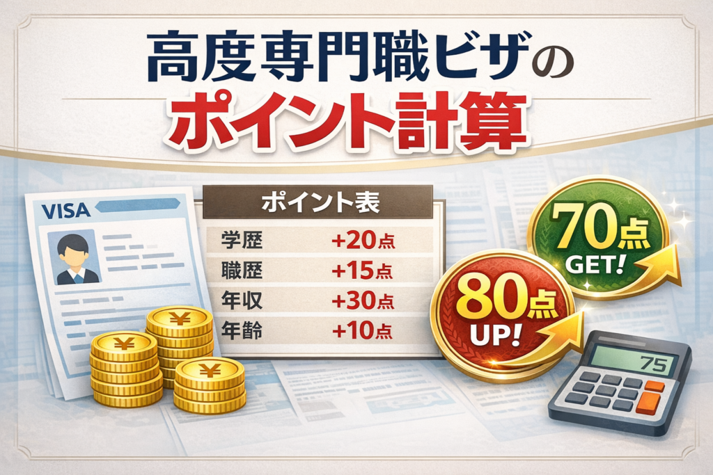 高度専門職ビザのポイント制度と計算例