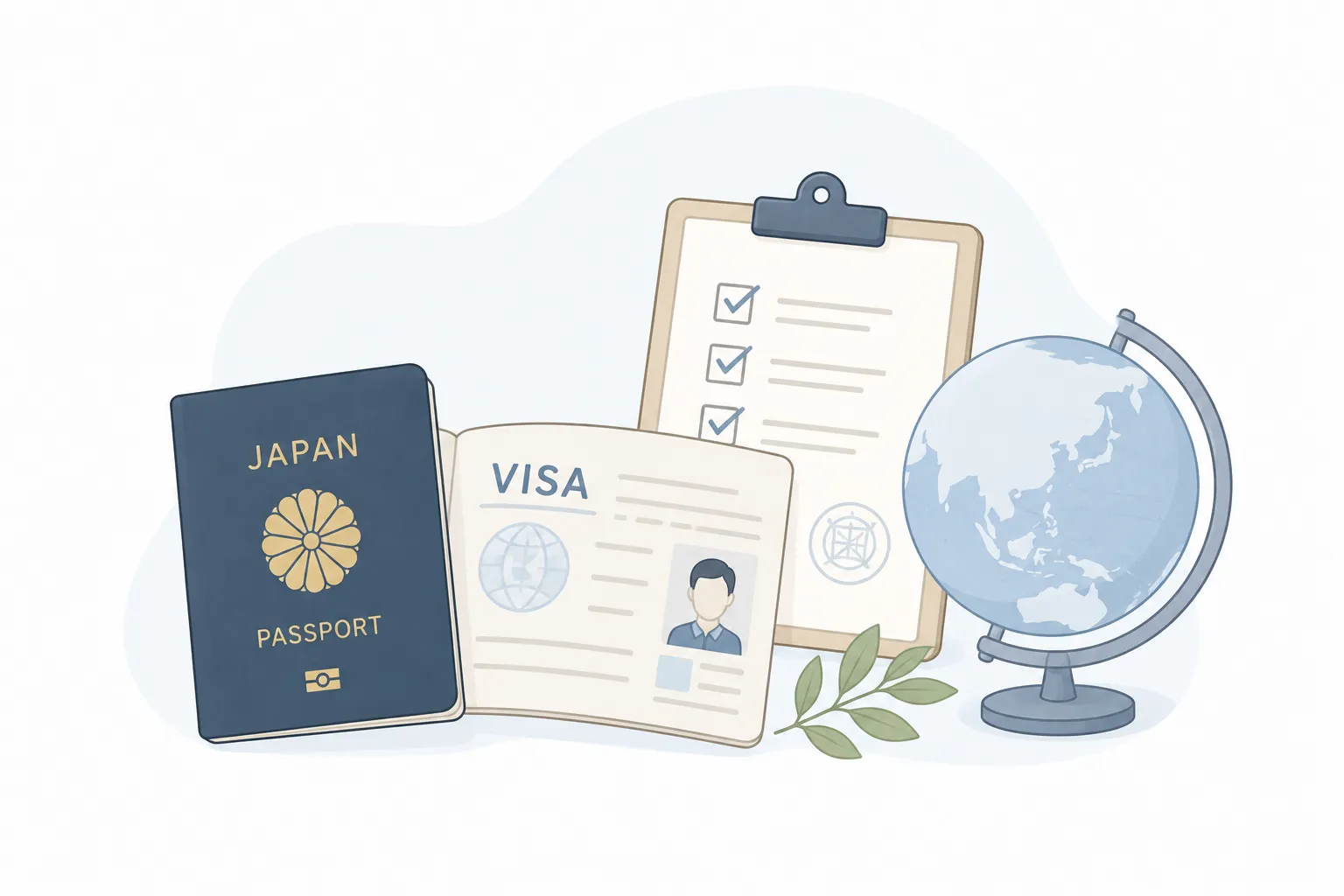外国人ビザ・在留資格サポートのイラスト